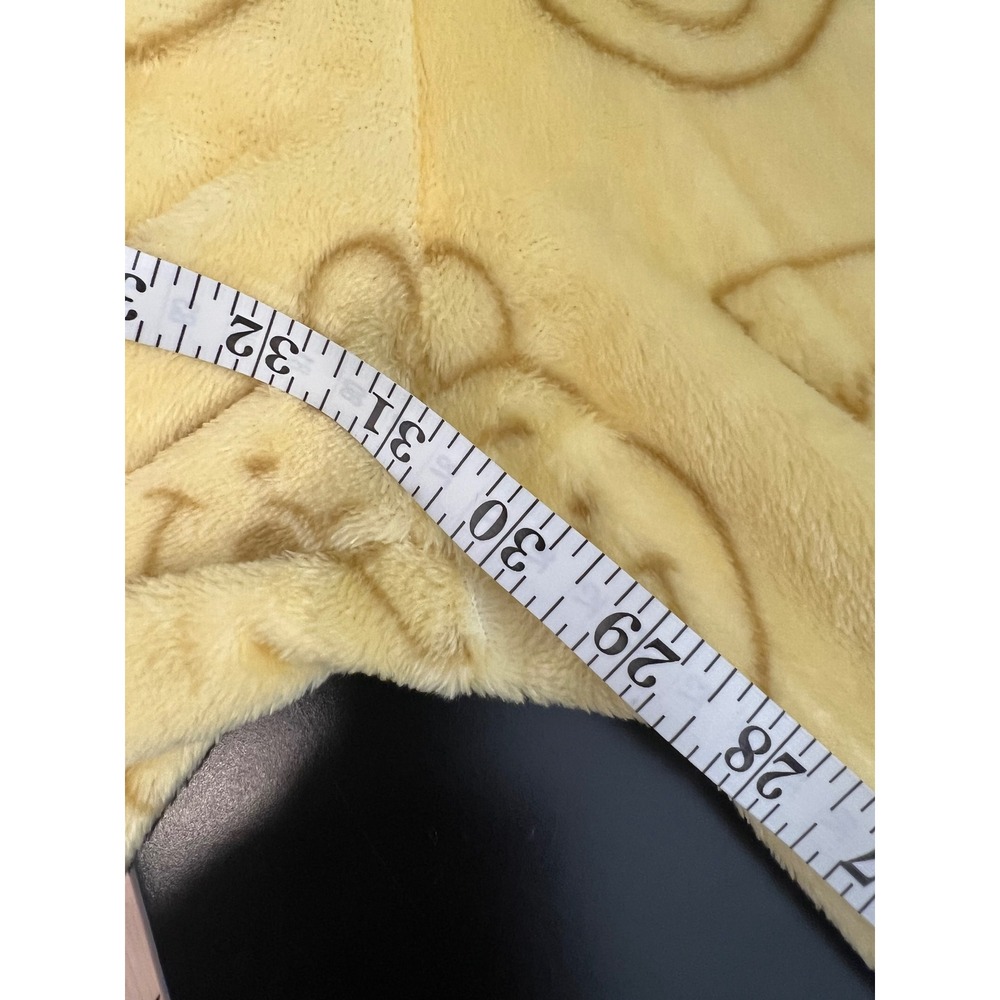 Disney Winnie the Pooh Plush Fleece Hooded One Piece Union Suit Yellow Large L - Picture 13 of 15